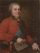 unknow artist Portrait of a nobleman,half-length,seated,wearing a red tunic and the badge,star and sash of the order of the white eagle of poland France oil painting reproduction